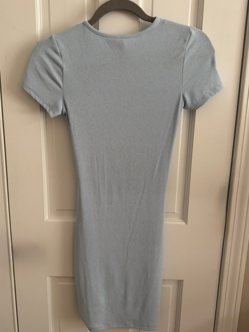 H&M Light Blue Ruched Side Mini Dress - Picture 2 of 3